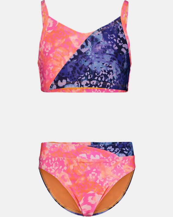 Girls' UA Animal Tropic Two-Piece Bikini, Orange, pdpMainDesktop image number 0